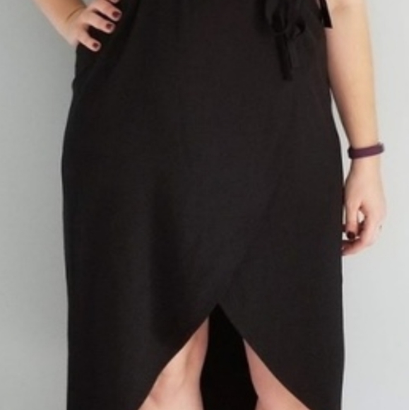 Black wrap midi dress - Picture 5 of 5